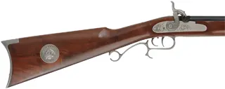 Thompson Center Hawken Cougar Rifle,
.50 caliber, 28" barrel,
percussion, fancy walnut, repaired crack at toe, stainless steel trim,
used, by Thompson Center Arms